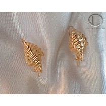 boucles d'oreilles conque.Or 750/1000.