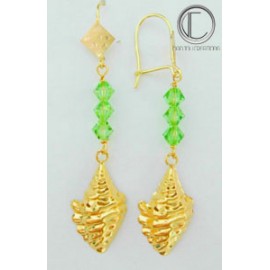 boucles d'oreilles conque.Or 750/1000