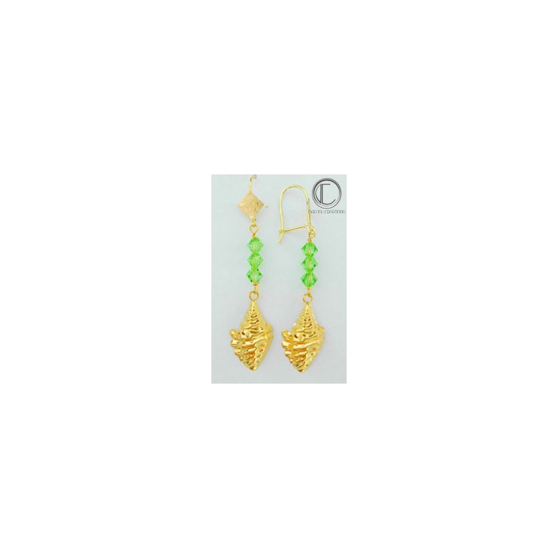 boucles d'oreilles conque.Or 750/1000