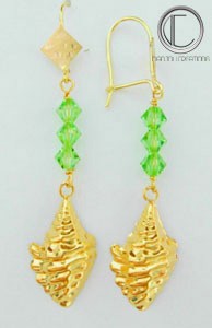 Boucles d 'Oreilles conque.Or 750/1000