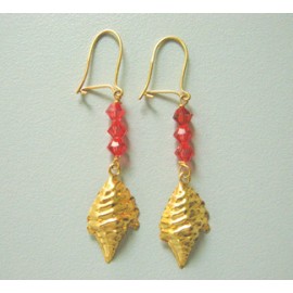 boucles d'oreilles conque.Or 750/1000