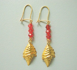 Boucles d 'Oreilles conque.Or 750/1000