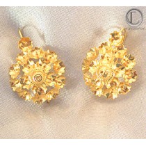 Black breast earrings. Gold 750/1000