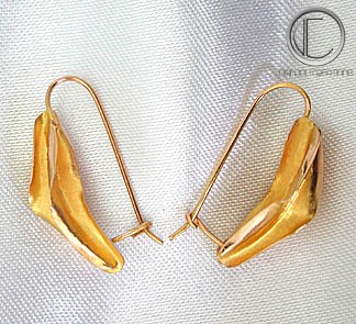 boucles d'oreilles carambole.Or 750/1000
