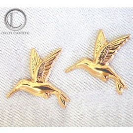 Boucles d' oreilles colibris.OR 750/1000
