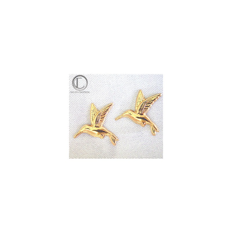 Boucles d' oreilles colibris.OR 750/1000
