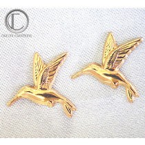 Boucles d' oreilles colibris.OR 750/1000