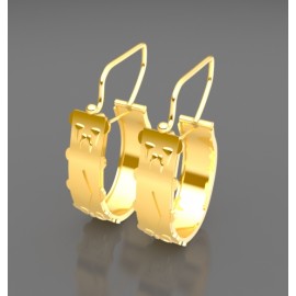 boucles d'oreilles Briquets.Or 750/1000