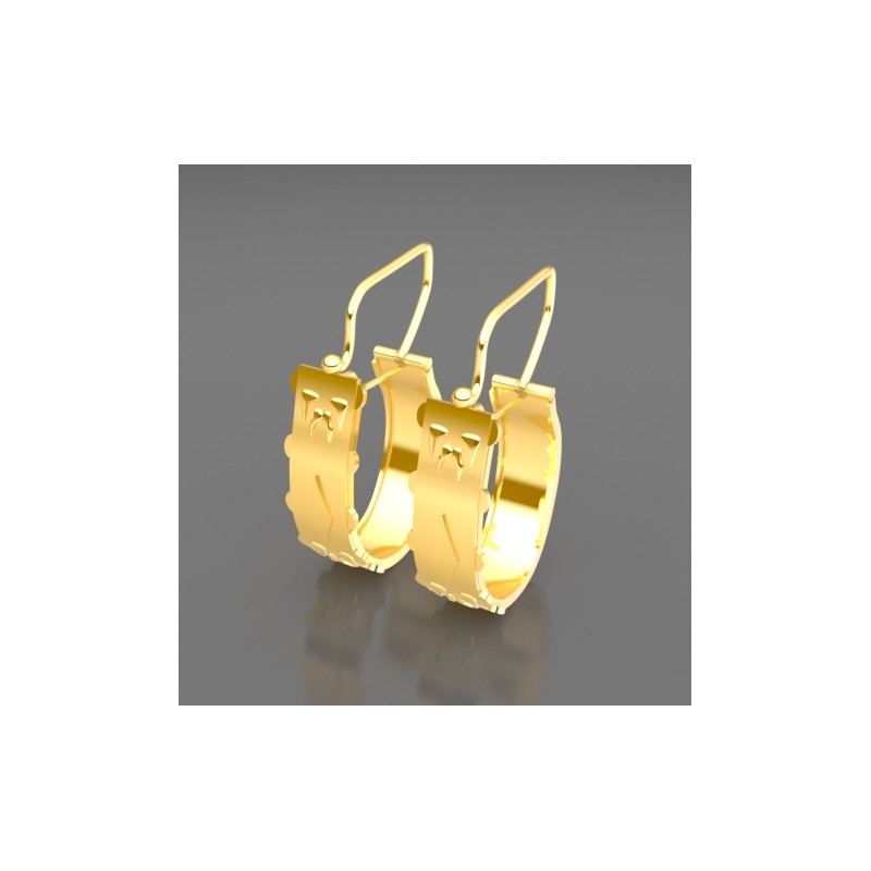 boucles d'oreilles Briquets.Or 750/1000
