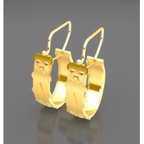 boucles d'oreilles Briquets.Or 750/1000