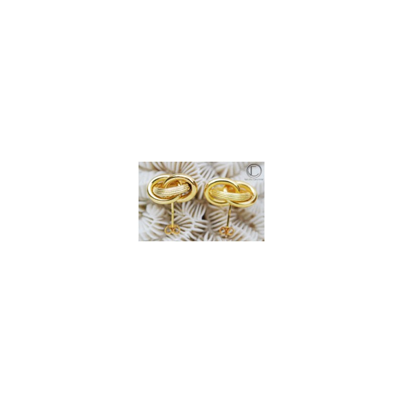 BOUCLES FORCATS .Or 750/1000 Poids:3.25g. OR 750/1000. FAM250402J