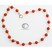 BRACELET AGATHE CORNALINE .OR 750/1000