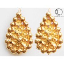 Boucles d' oreilles Tété nègrèsse ovale.Or 750/1000