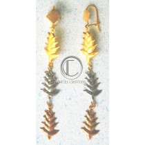 Boucles d'oreilles balisiers  3 ors .OR 750/1000