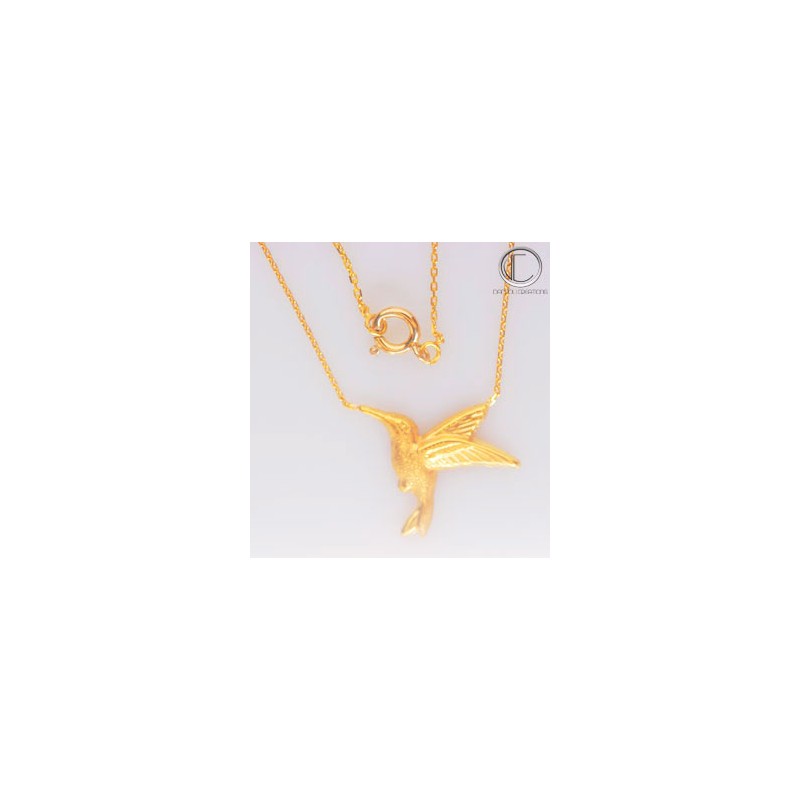 Collier colibris.Or 750/1000