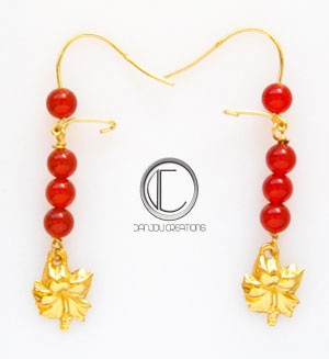 copy of hibiscus earrings.Gold 750/1000