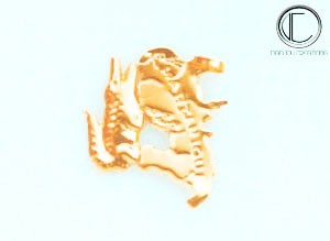 Martinique map pendant.Gold 750/1000