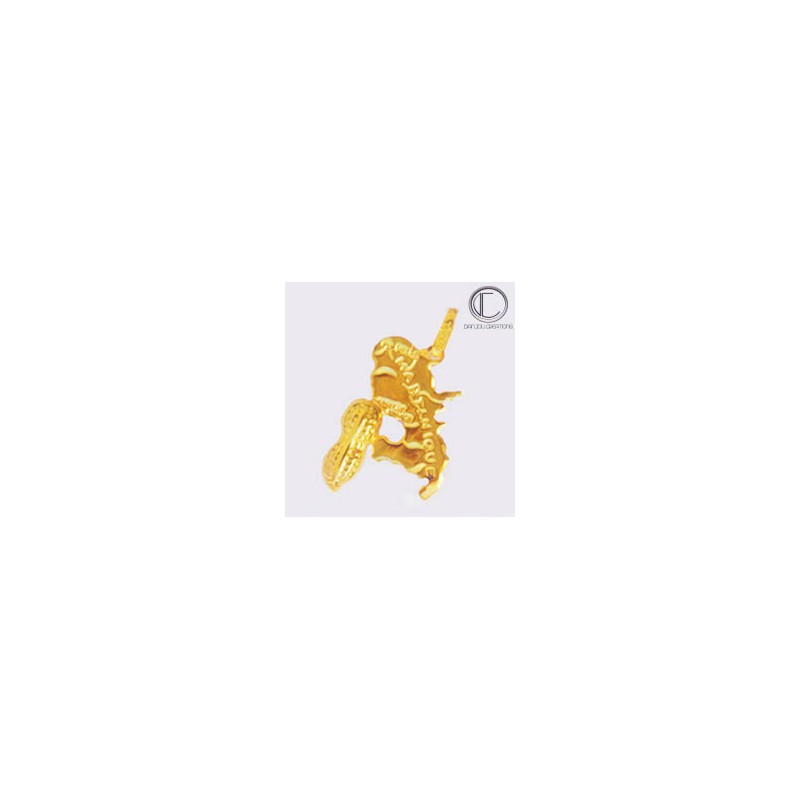 Pendentif carte martinique.Or 750/1000