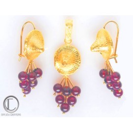 SET BAKOUA VIGNE. 750/1000 Gold.