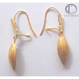 BOUCLES CABOSSES DE CACAO.Or 750/1000