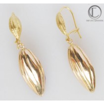 BOUCLES CABOSSES DE CACAO.Or 750/1000