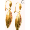 BOUCLES CABOSSES DE CACAO.Or 750/1000