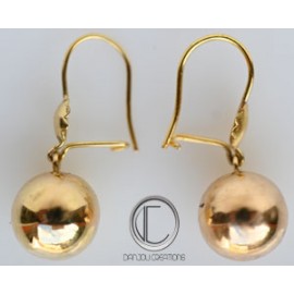 Boucles d'oreilles boules .Or 750/1000