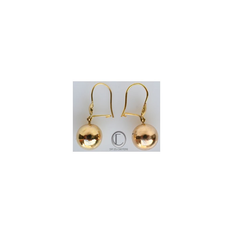 Boucles d'oreilles boules .Or 750/1000