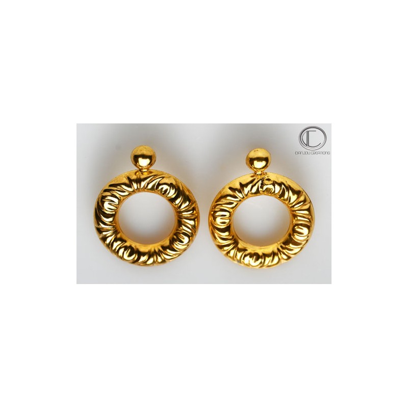 Boucles d'oreilles creoles.Or 750/1000