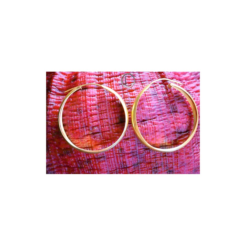 Boucles d'oreilles Cubains.Or 750/1000.