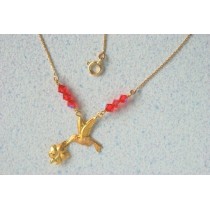 collier colilbri-hibiscus.Or 750/1000