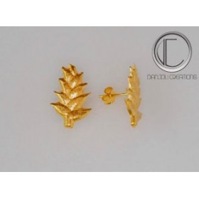 Boucles d oreilles balisier.Or 750/1000