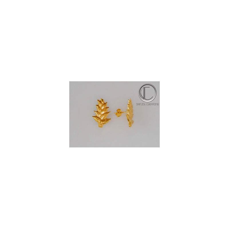 Boucles d oreilles balisier.Or 750/1000