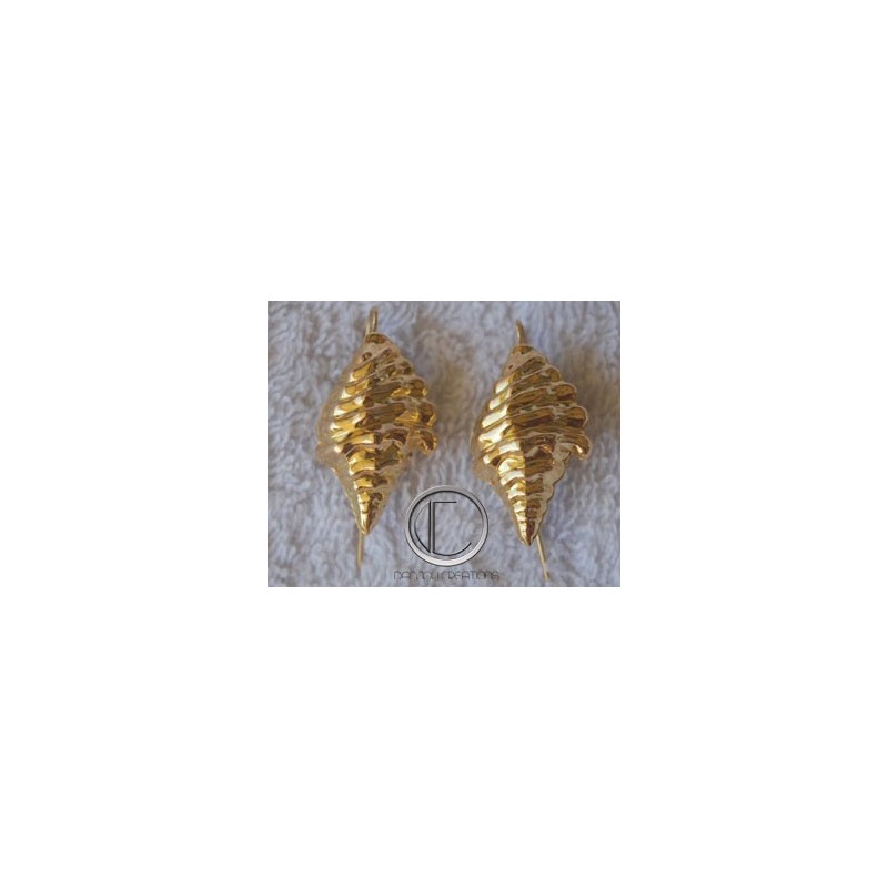 boucles d'oreilles conque.Or 750/1000