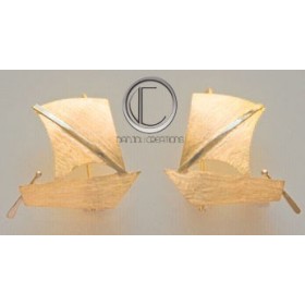 Boucles d'oreilles yoles.Or 750/1000