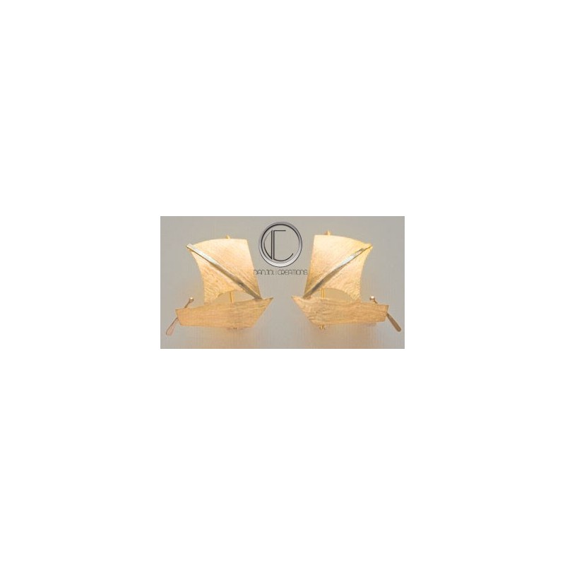 Boucles d'oreilles yoles.Or 750/1000