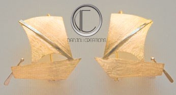 Boucles d'oreilles yoles.Or 750/1000
