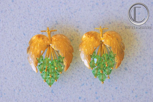 Vine earrings.Gold 750/1000