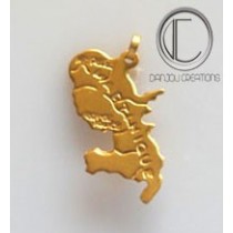 martinique card pendant.Gold 750/1000