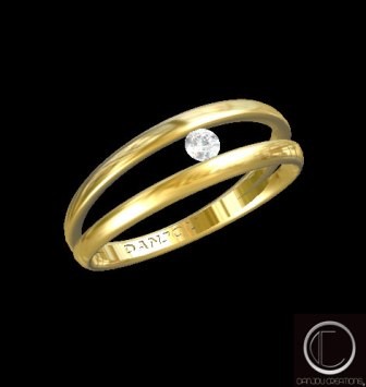 Bague Diamant Solitaire 750/1000