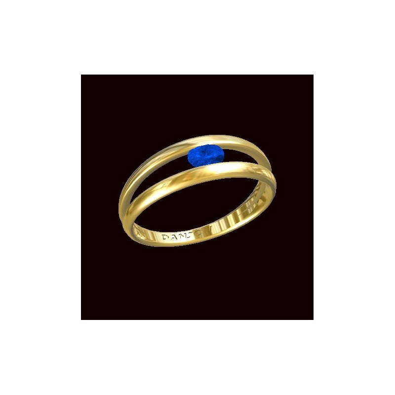 BAGUE SAPHIR OR 750/1000