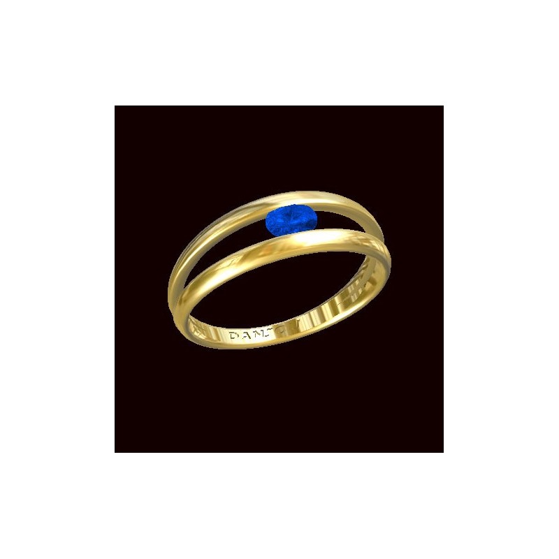 Sapphire Ring.750/1000 Gold