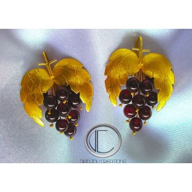 Boucles d'oreilles vignes.Or 750/1000