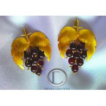 Boucles d'oreilles vignes.Or 750/1000