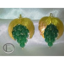 Boucles d'oreilles vignes.Or 750/1000