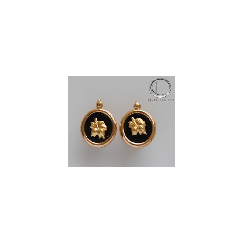 Hibiscus Earrings.Gold 750/1000