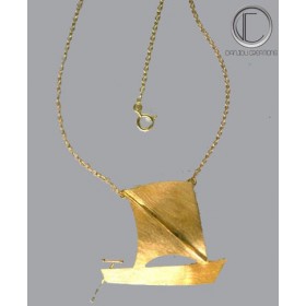 Skiff "yole" necklace. Gold 750/1000