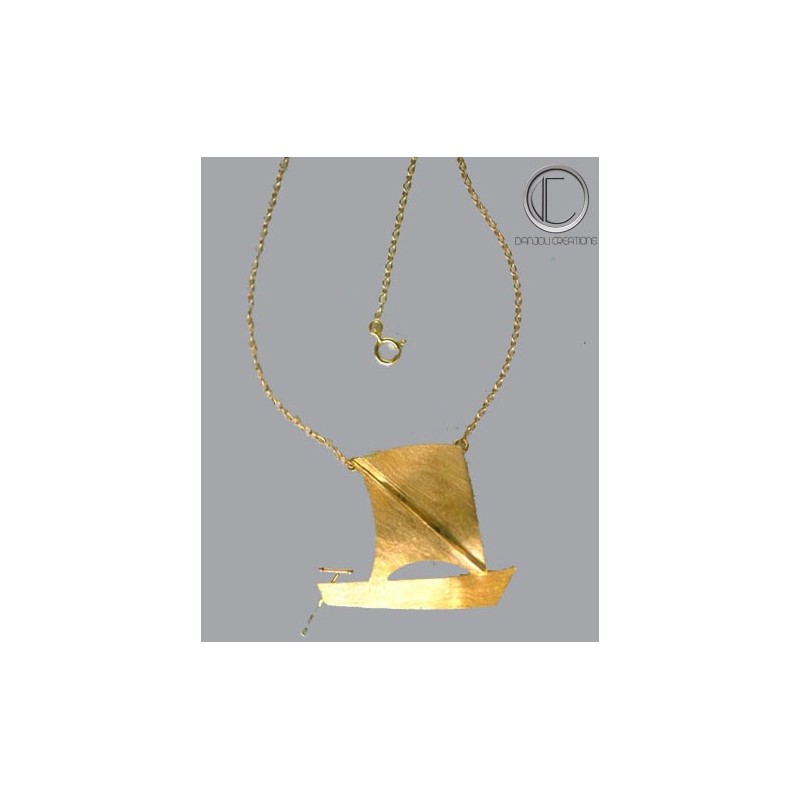 Collier yole.Or 750/1000