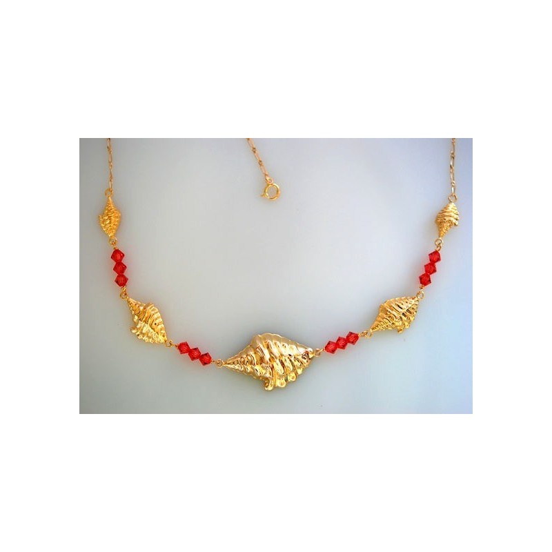 Collier conques.Or 18carats.