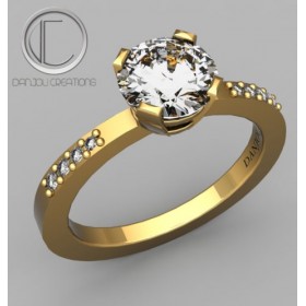 Ring diamont.750/1000 gGold